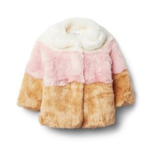 Janie & Jack Neopolitan Faux Fur Jacket, Toddler Girl, 2T